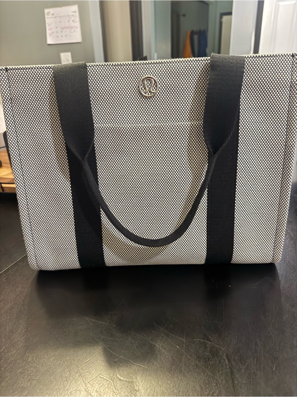 TWO Lululemon Two-Tone Canvas Tote - Picture 3 of 3